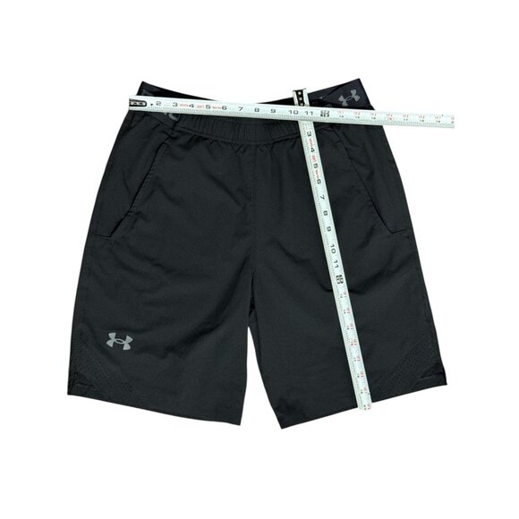NWOT Under Armour Mens Shorts Size M Black Athletic Logo On Elastic Waistband - Picture 5 of 6